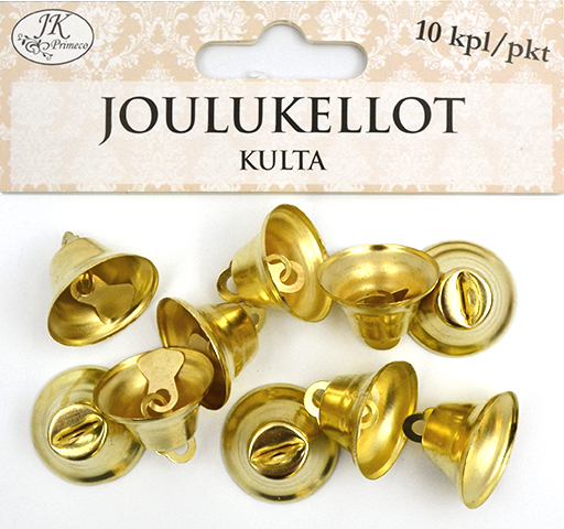 [6906] Christmas bells gold 10pcs