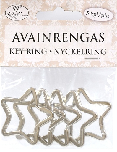 [6908] Key ring Star 5pcs