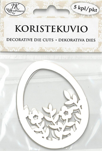 [6923] Decorative die cut egg white 5pcs