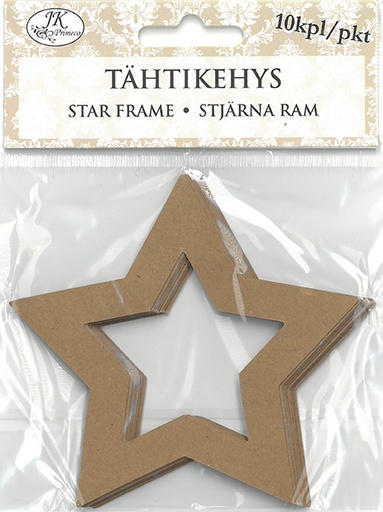 [6927] Star frame recycled brown 10pcs
