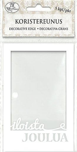 [6930] Decorative edge Iloista joulua valkoinen 5pcs