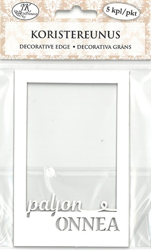 [6940] Decorative edge Paljon onnea valkoinen 5pcs