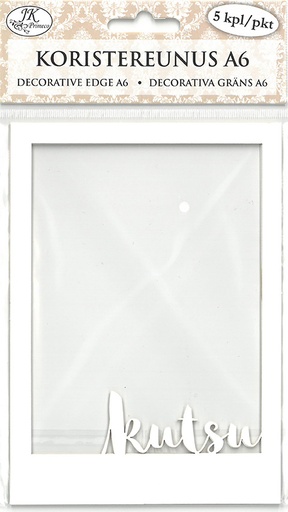 [6941] Decorative edge A6 Kutsu valkoinen 5pcs