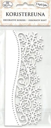 [6951] Decorative border Snowflake white 5pcs