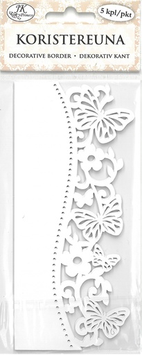 [6955] Decorative border Butterfly white 5pcs