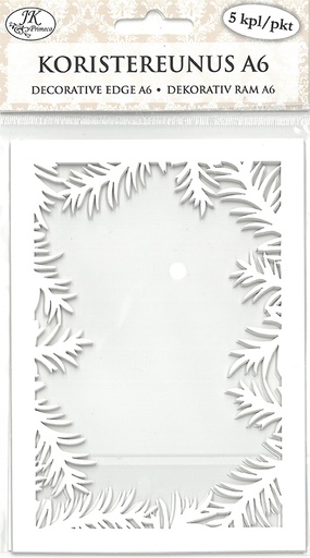 [6965] Decorative edge A6 Branches white 5pcs