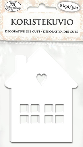 [6974] Decorative die cut House white 5pcs