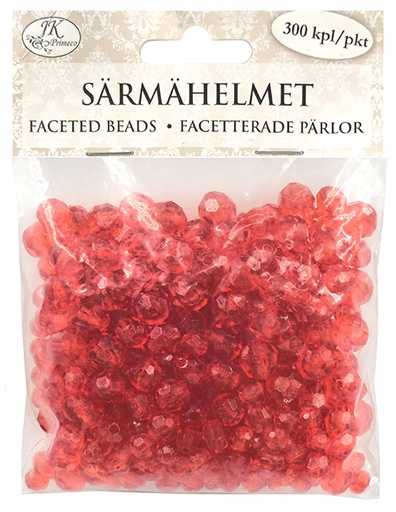 [7121] Faceted beads red assortment 300pcs