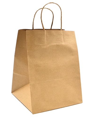 [7172] Gift bag M wide recycled brown