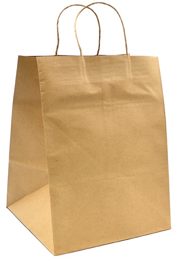[7173] Gift bag XL wide recycled brown 