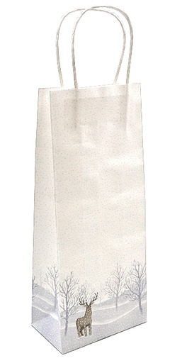 [7182] Bottle paper bag Winter forest
