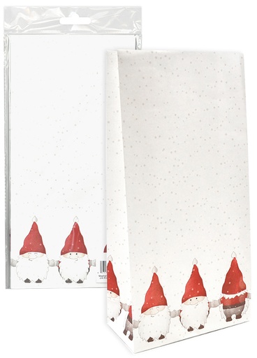 [7208] Paper bag Christmas gnome line 5pcs