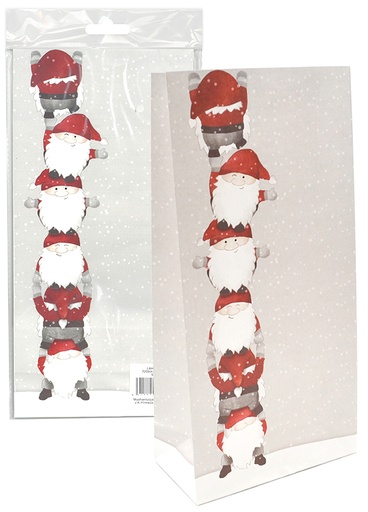 [7209] Paper bag Funny Christmas gnomes 5pcs
