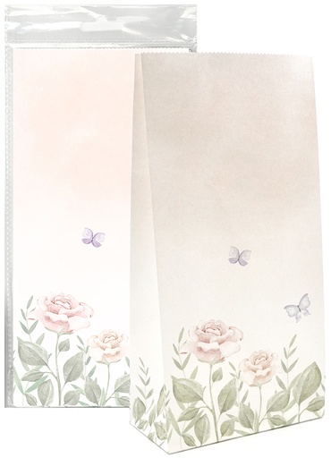 [7241] Paper bag Rose light pink 5pcs