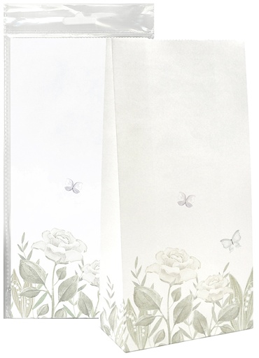 [7242] Paper bag Rose light blue 5pcs