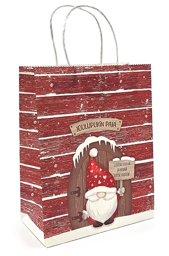 [7306] Gift bag M Tonttu ja talo