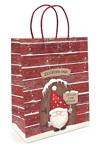 [7306] Gift bag M Tonttu ja talo