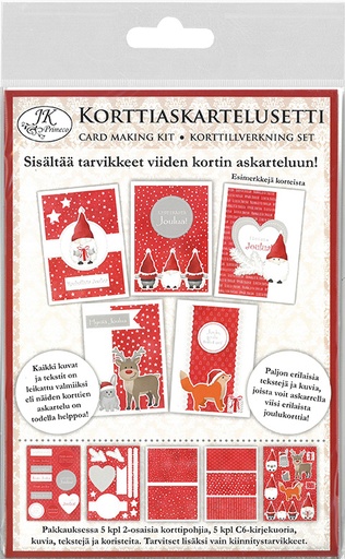 [7396] Card making kit Hauskat tontut