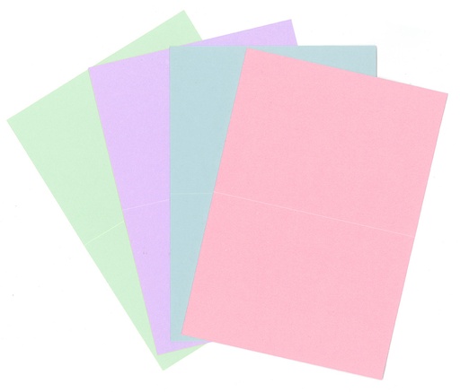 [7540] Folded card assortment Pastel 20pcs