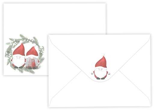 [7718] Envelope C6 Santa couple 10pcs