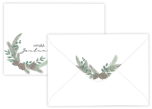 [7721] Envelope C6 Havut ja kävyt 10pcs