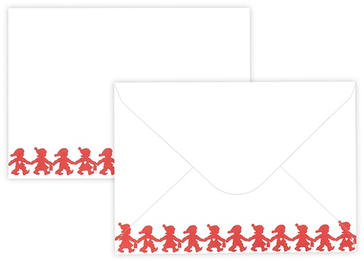 [7722] Envelope C6 Nostalgia Christmas gnomes in line 10pcs