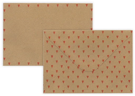 [7746] Envelope C6 Heart recycled brown 10pcs
