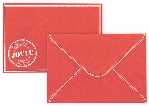 [7747] Envelope C6 Joululeimasin punainen 10pcs