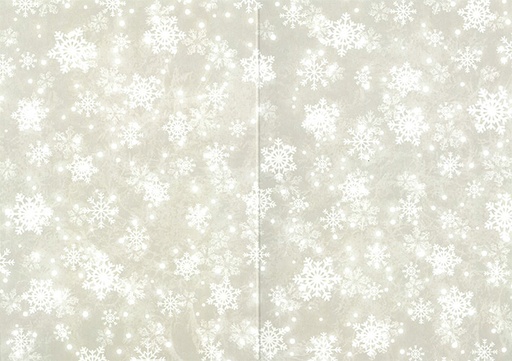 [7750] Folded card Snowflake beige 10pcs