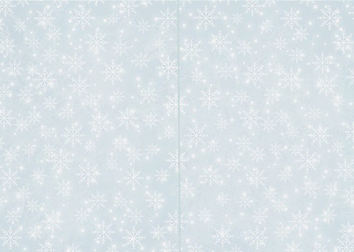 [7751] Folded card Snowflake blue 10pcs