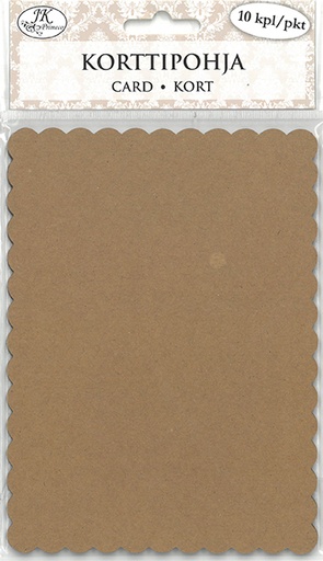 [7827] Decorative card recycled brown 10pcs