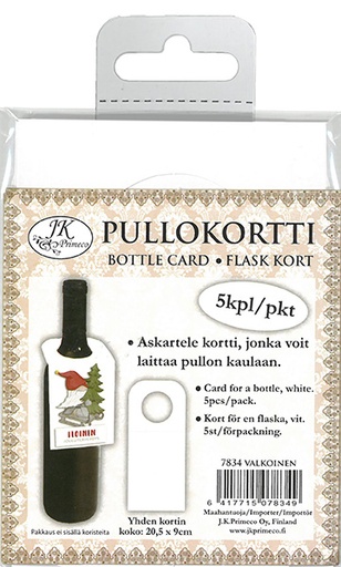 [7834] Bottle card white 5pcs