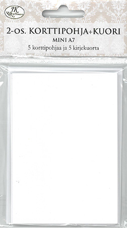 [7850] Folded mini card + envelope A7 white 5pcs+5pcs