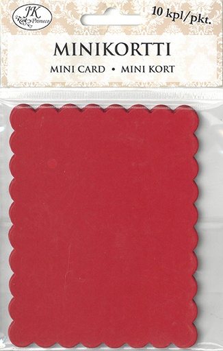 [7853] Decorative card mini red 10pcs