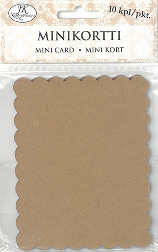 [7854] Decorative card mini recycled brown 10pcs