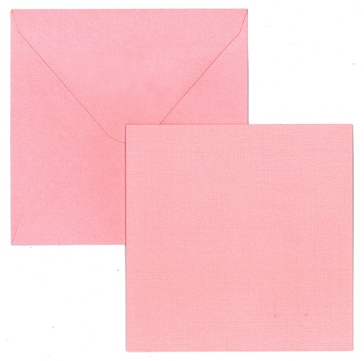 [7861] Folded card + envelope Lumo square light pink 5pcs+5pcs