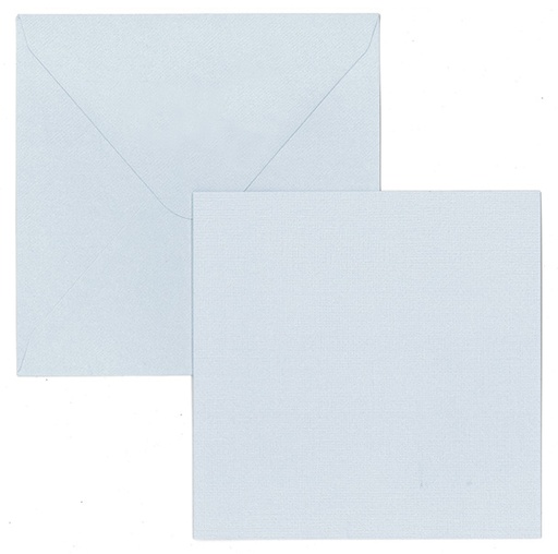 [7862] Folded card + envelope Lumo square light blue 5pcs+5pcs