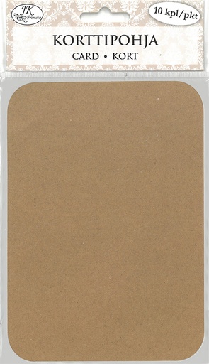 [7870] Card A6 Round edges recycled brown 10pcs