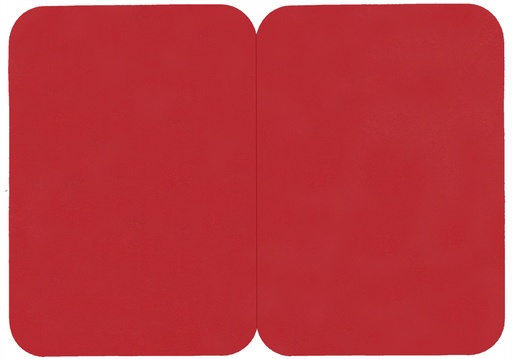 [7875] Folded card Round edges red 10pcs