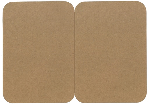 [7876] Folded card Round edges recycled brown 10pcs