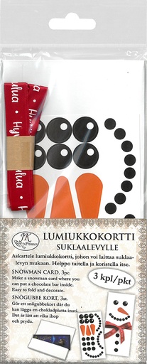 [7959] DIY-rasiakorttipohja Lumiukko 3kpl