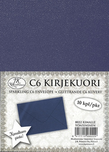 [8022] Envelope C6 Sparkling night blue 10pcs