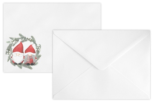 [8026] Envelope C5 Santa couple white 10pcs