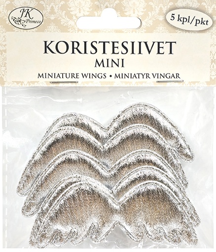 [8389] Miniature Wings silver 5pcs