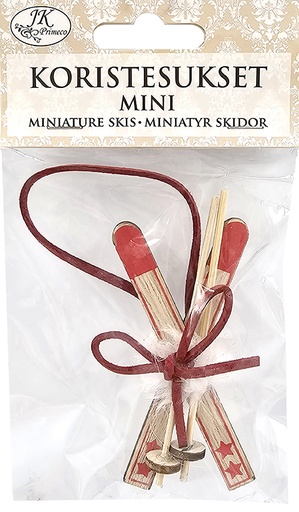 [8394] Miniature Skis red