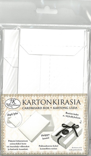 [8740] Card box small pearlescent white 2pcs