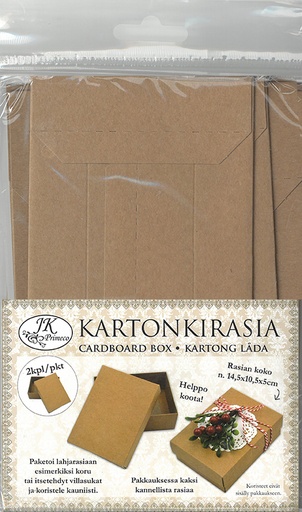 [8741] Card box small recycled brown 2pcs