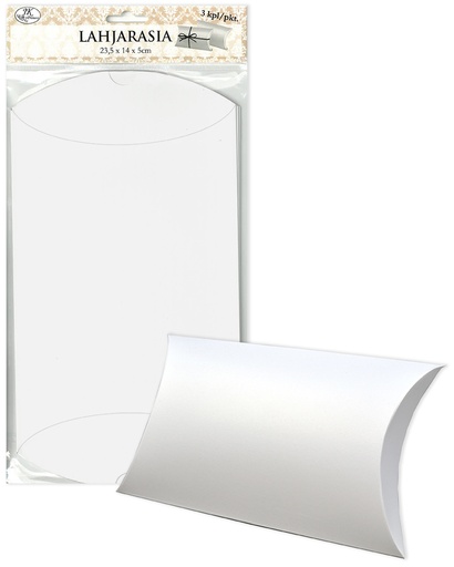[8757] Pillow box M pearlescent white 3pcs