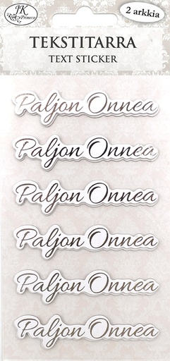 [8855] Text sticker Paljon onnea hopea 2 sheets