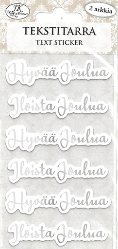 [8859] Text sticker Joulutoivotukset hopea 2 sheets